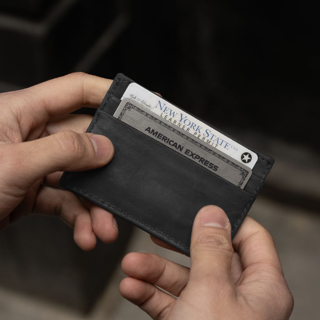 Leather Card Holder | Black Matte