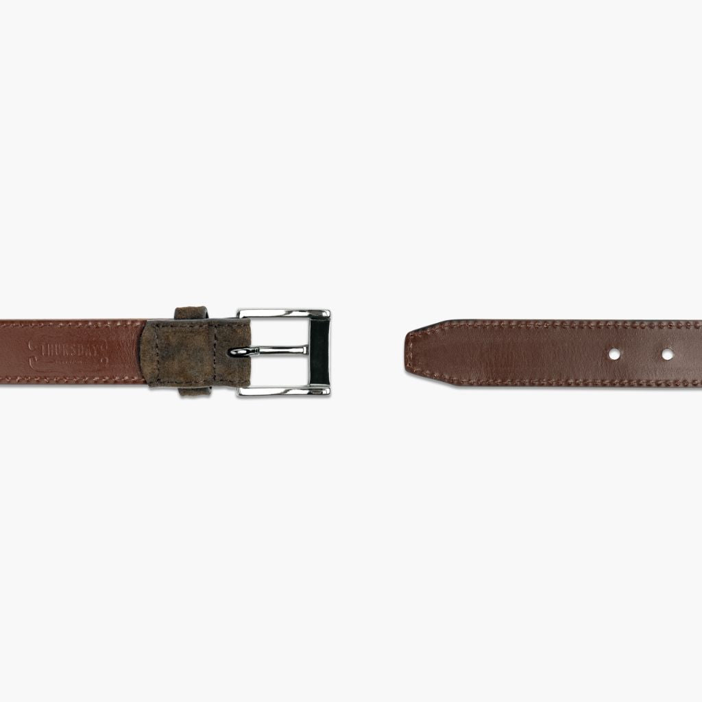Men's Classic Leather Belt | Dark Olive Suede