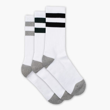 Men's Cotton Crew Sock | Striped (3-Pack)