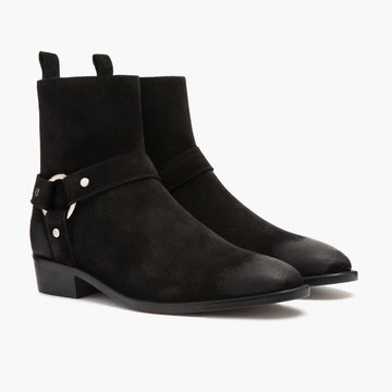[S] Harness | Black Suede