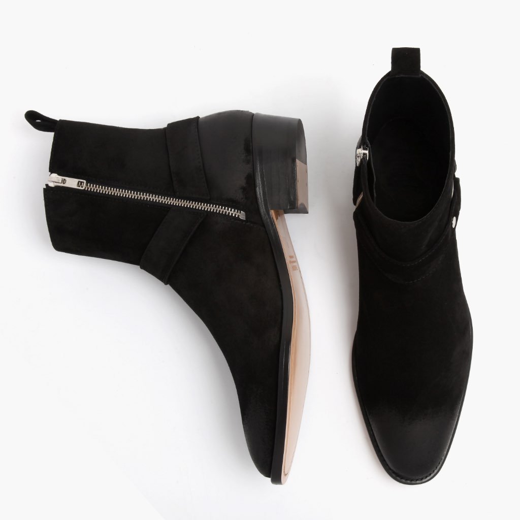 [S] Harness | Black Suede