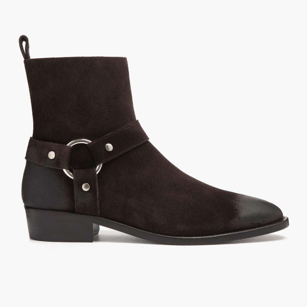 [S] Harness | Dark Brown Suede
