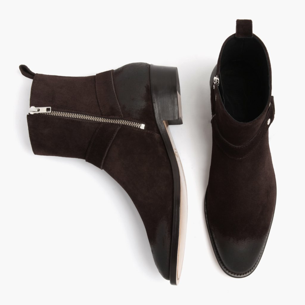 [S] Harness | Dark Brown Suede