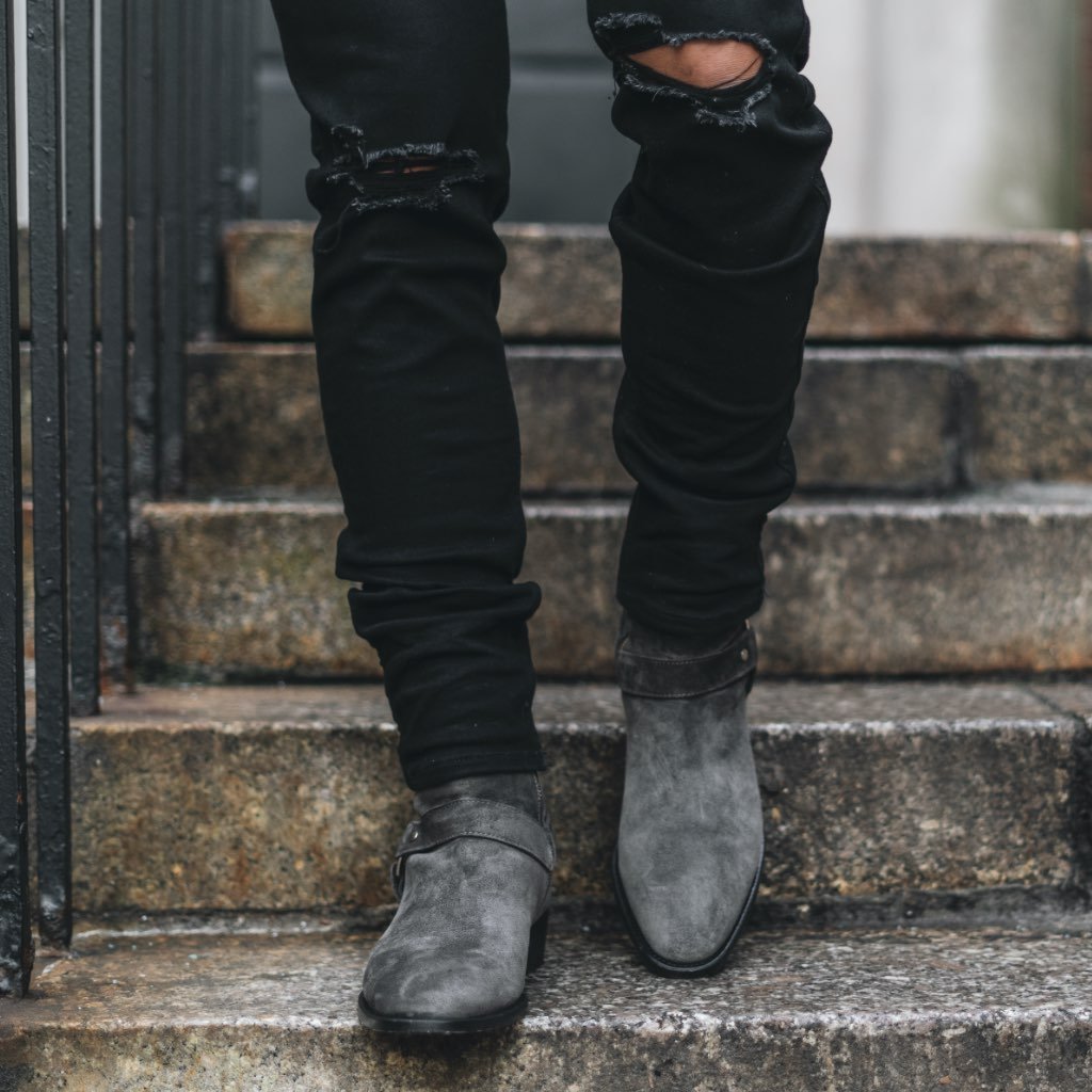 [S] Harness | Grey Suede