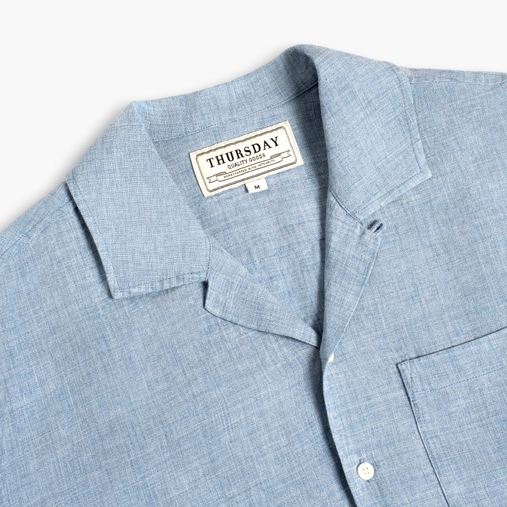 Linen Camp Shirt | Light Blue