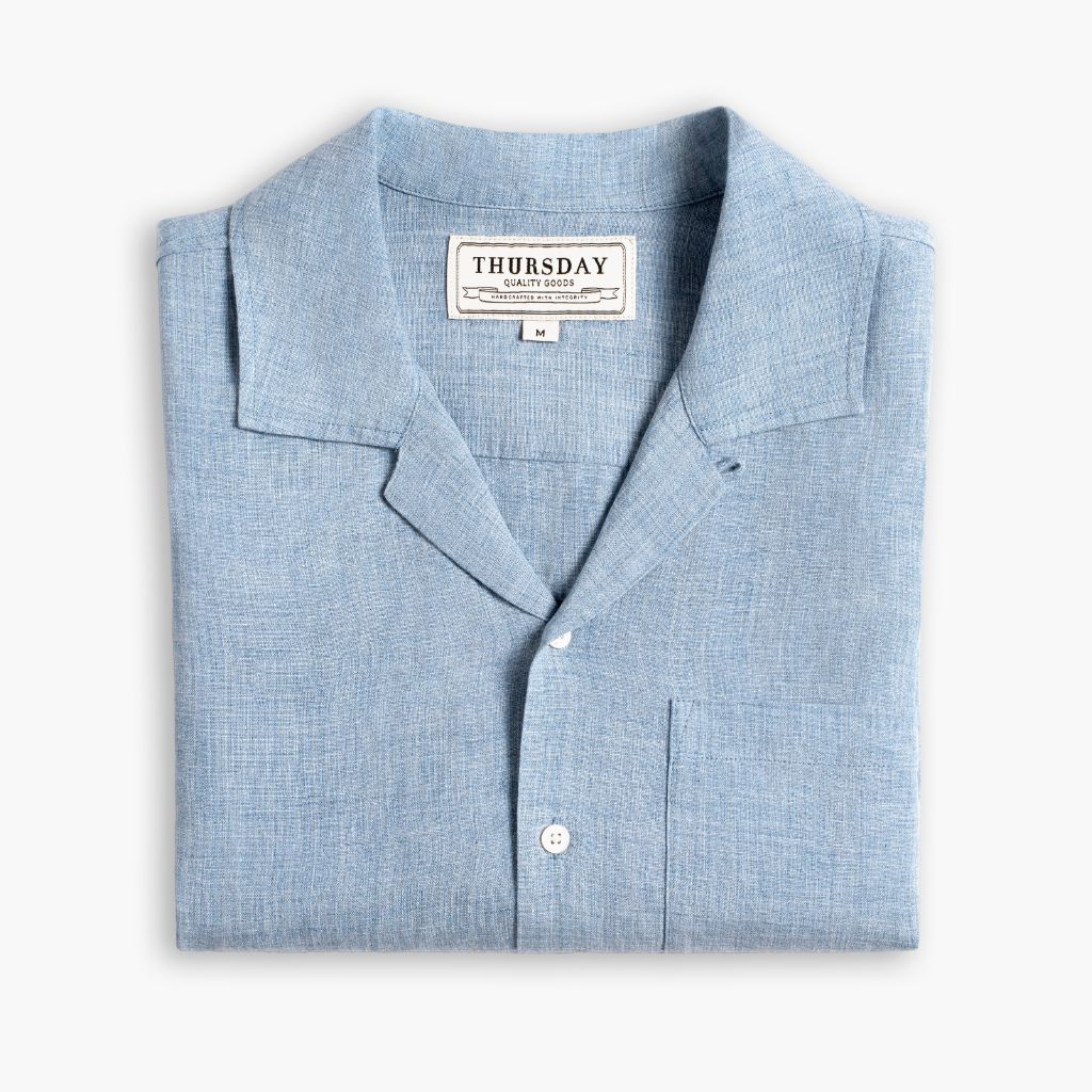 Linen Camp Shirt | Light Blue
