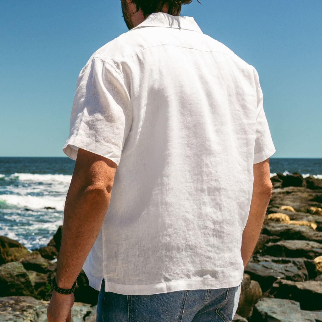 Linen Camp Shirt | White
