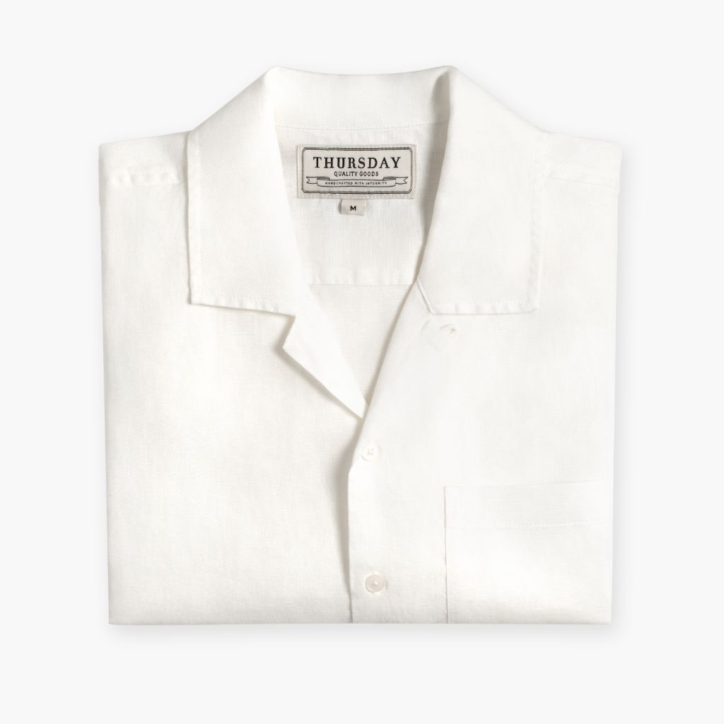 Linen Camp Shirt | White