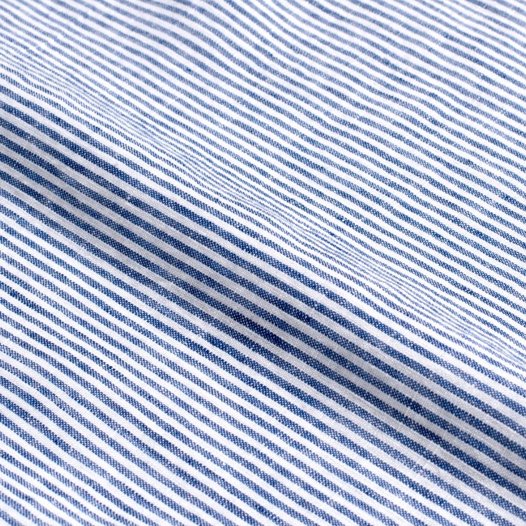 Linen Camp Shirt | White & Indigo