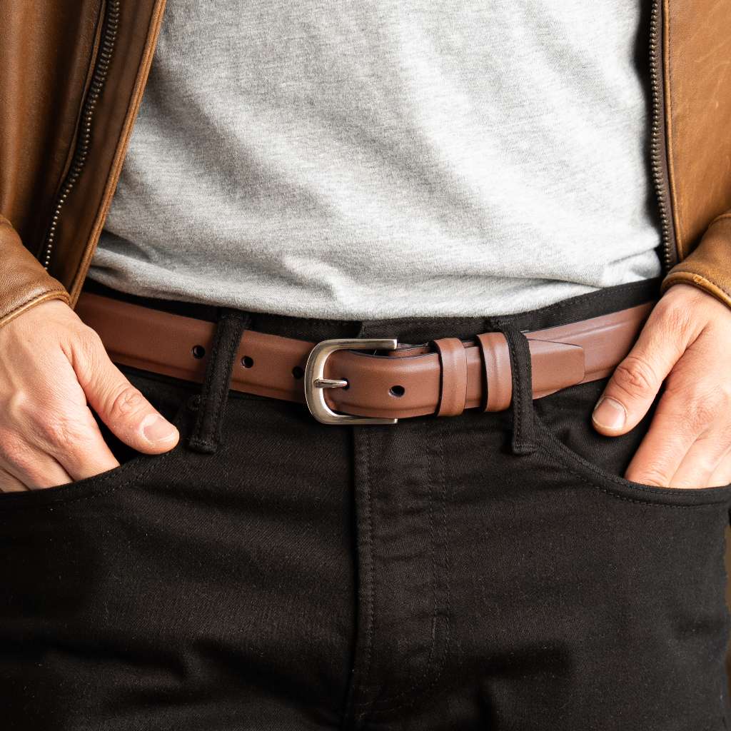 Men's Refined Leather Belt | Chestnut