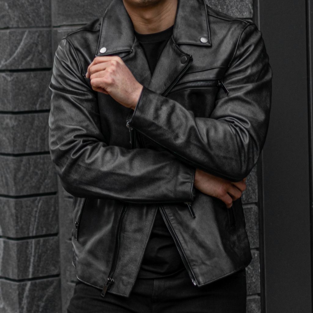 [S] Motorcycle Jacket | Distressed Black