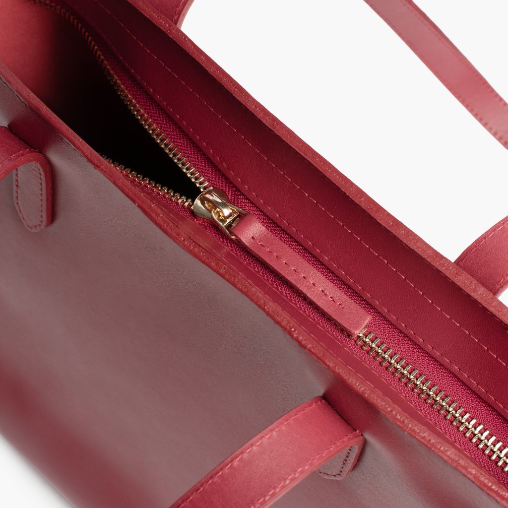 Everyday Tote | Red (M) (Zipper)