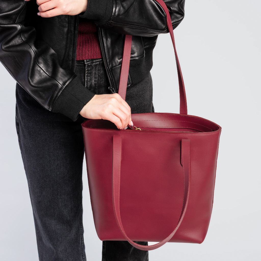 Everyday Tote | Red (M) (Zipper)