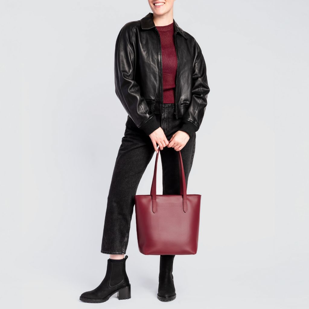 Everyday Tote | Red (M) (Zipper)