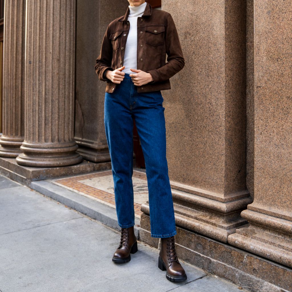 Suede Western Jacket | Brown