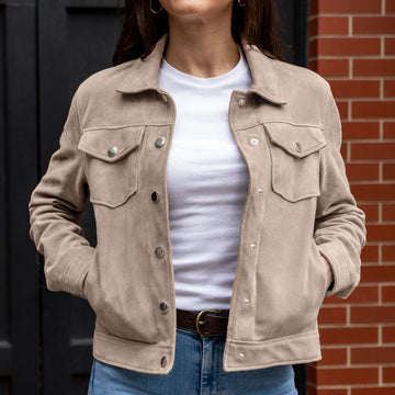 Suede Western Jacket | Taupe