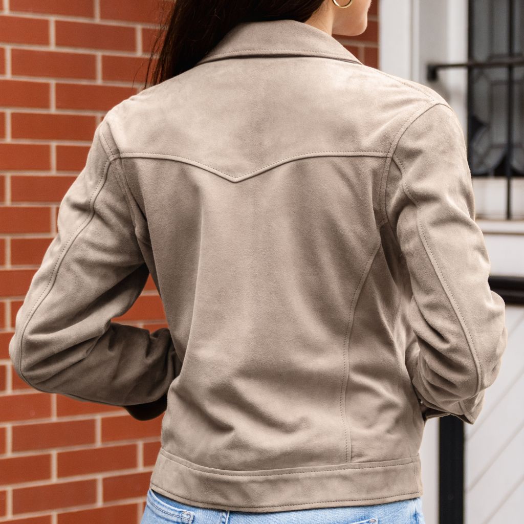 Suede Western Jacket | Taupe
