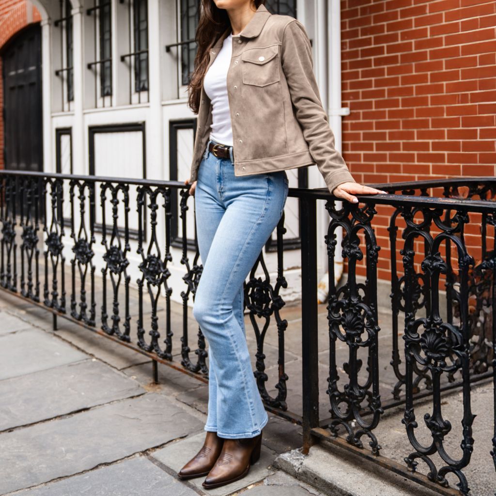 Suede Western Jacket | Taupe