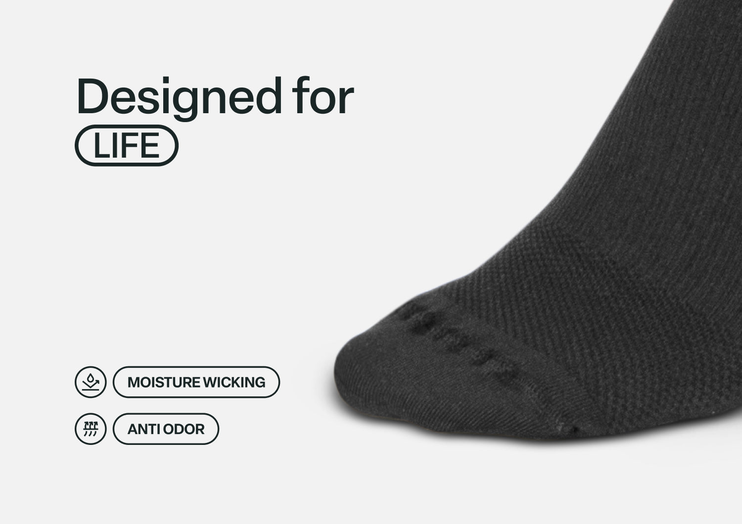 Compression Ankle Socks 20-30 mmHg - Black