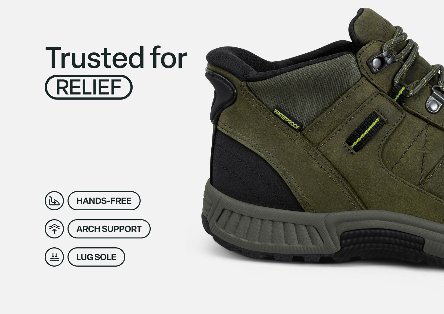 Dalton Hands-Free Waterproof - Olive/Lime Green