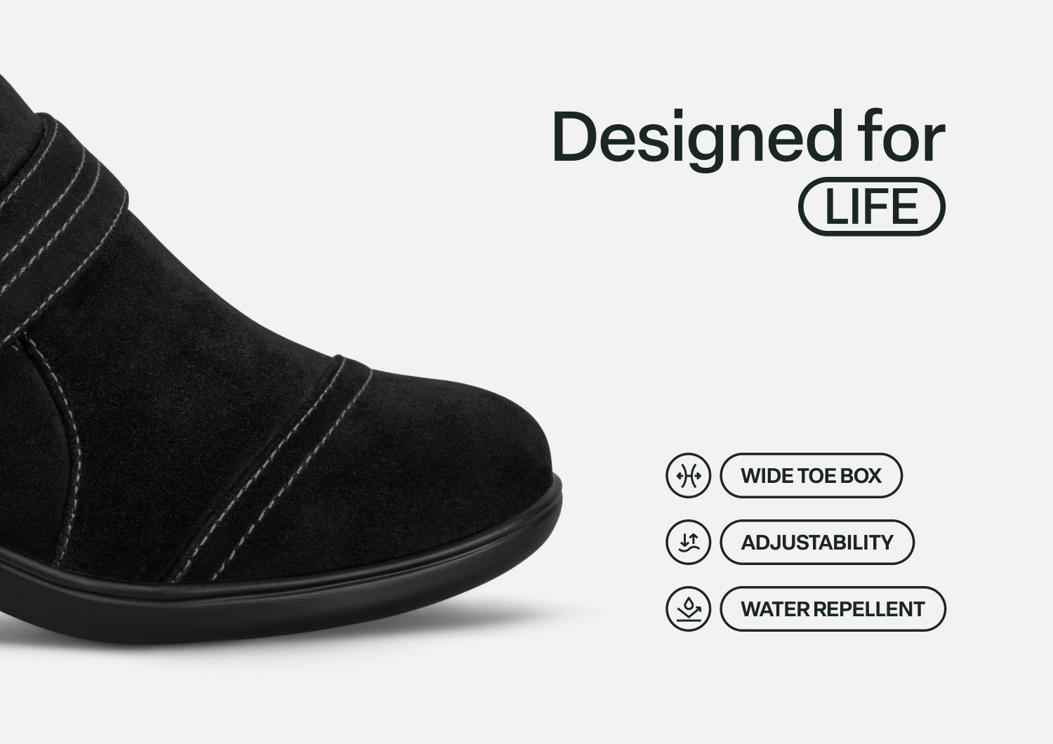 Eva - Black Suede