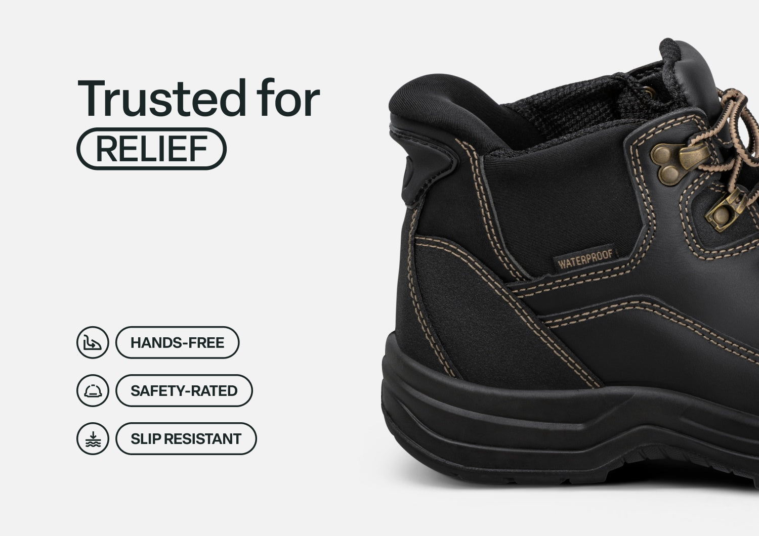 Graphite Hands-Free Work Boots - Black