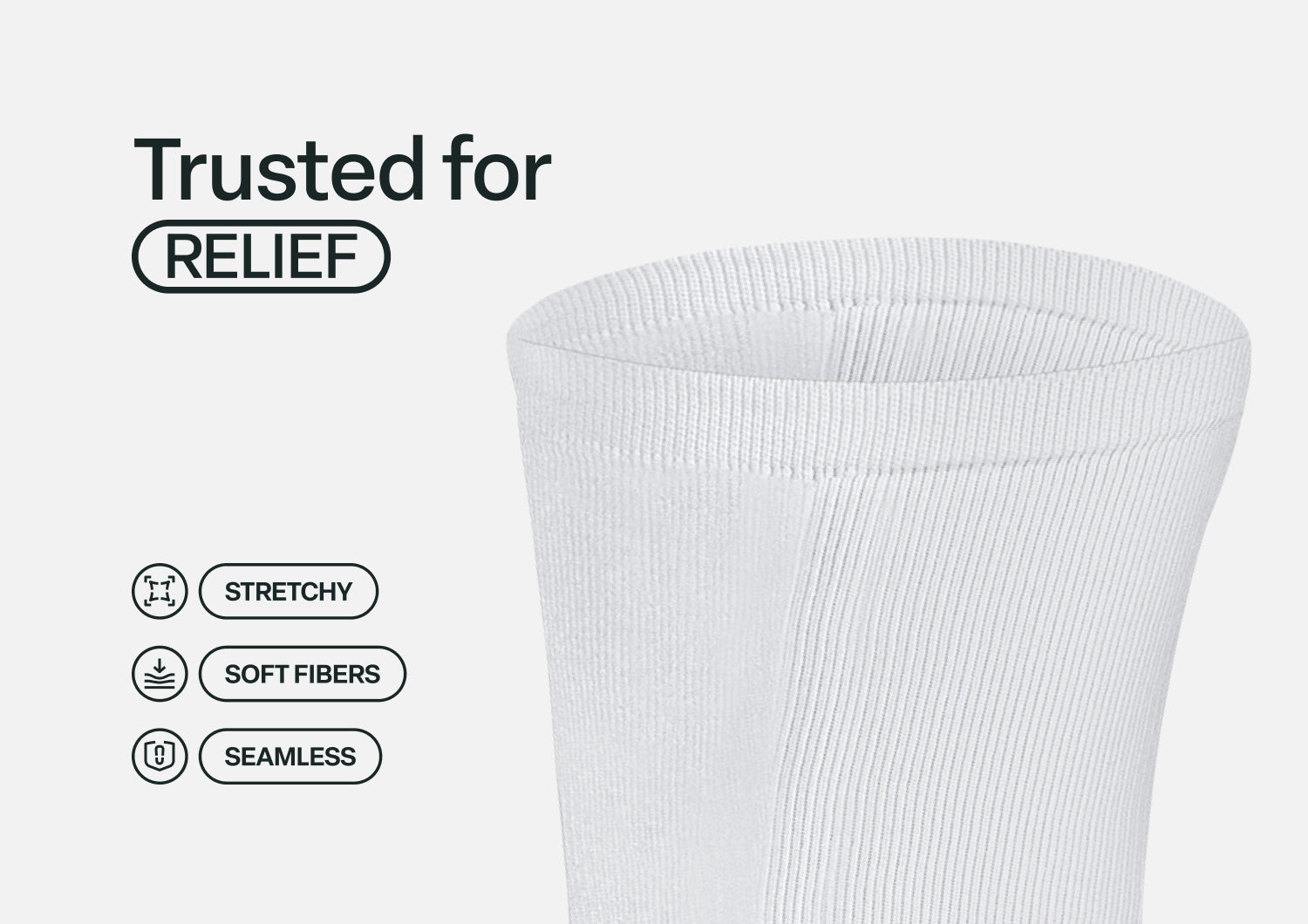 Extra Roomy Diabetic Socks (Thick) - White