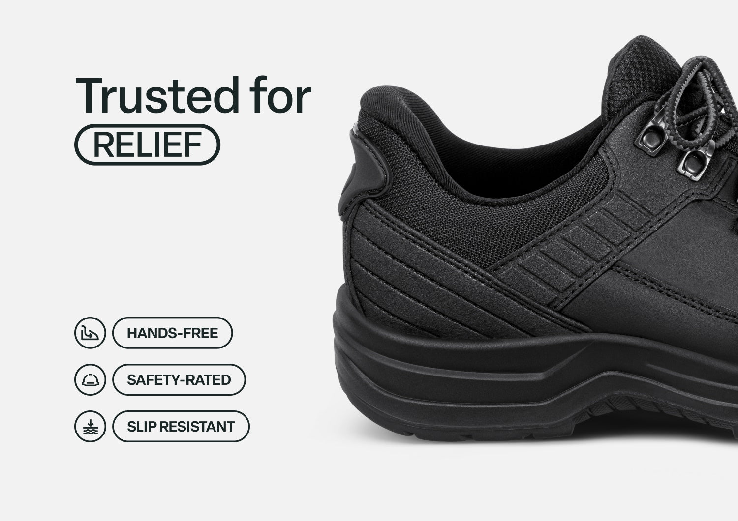 Slate Hands-Free Work Shoes - Black