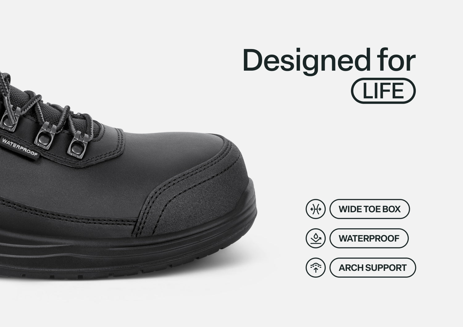 Slate Hands-Free Work Shoes - Black