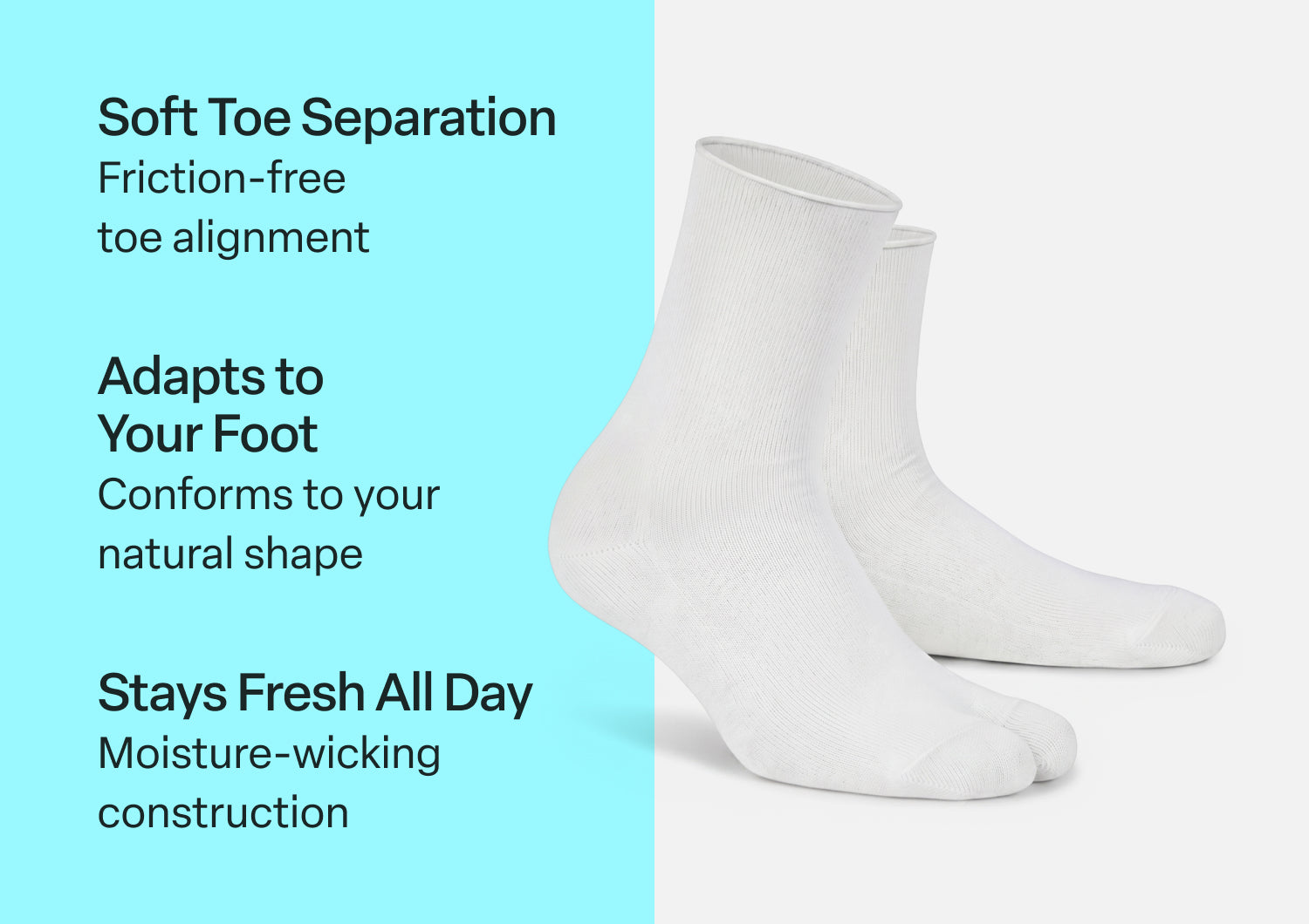 Bunion Relief Socks - White